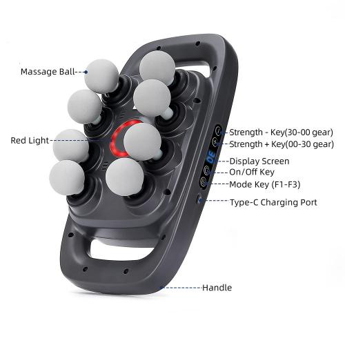 Вібромасажер перкусійний для тіла та м'язів на акумуляторі Doxy Massager Massage Gun Сірий (FG8HEAD) Вібромасажер перкусійний для тіла та м'язів на акумуляторі Doxy Massager Massage Gun Сірий (FG8HEAD)