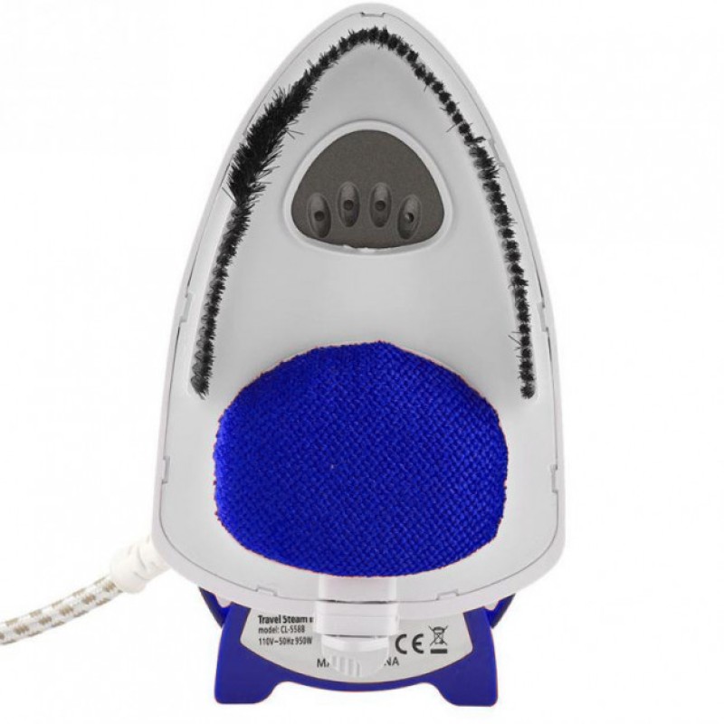 Дорожня міні праска та відпарювач для одягу 2 в 1 Hot Steamer HT-558B з поворотною ручкою 1000 Вт міні відпарювач Синій