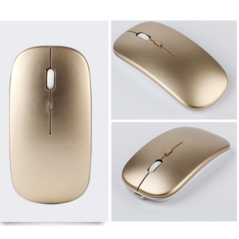 Комплект бездротової клавіатура та миша оптична UKC Wireless 0902 Золотиста