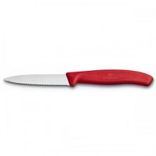 Кухонний ніж Victorinox SwissClassic для нарізки 80 мм Червоний серрейтор (6.7631)
