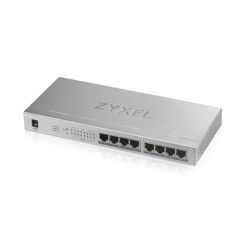 Комутатор ZYXEL GS1008HP (GS1008HP-EU0101F) (8xGE PoE+, PoE 60W)