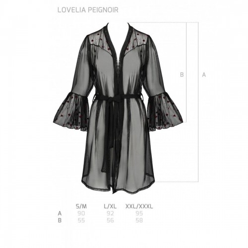 Повітряний пеньюар LOVELIA PEIGNOIR black L/XL - Passion в інтернет супермаркеті PbayMarket!