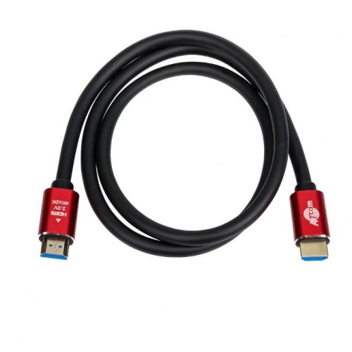 Кабель Atcom (24942) HDMI-HDMI ver 2.0, 4K, 2м Red/Gold, пакет в інтернет супермаркеті PbayMarket!