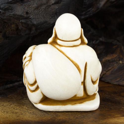 Статуетка Нецкэ Хотей, що сидить Netsuke Гіпс 4.2x3.5x3.7 см Бежевий (00671) в інтернет супермаркеті PbayMarket!