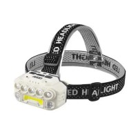 Акумуляторний налобний ліхтар LED Headlight BL HX-817 з сенсором 9070 Black/White