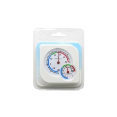 Термогігрометр механічний HTC вологомір термометр для кімнати 7,2х7,2х1,1 см Білий (Н051257)
