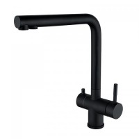 Змішувач для кухні з виходом для питної води Zerix LUX-021 Black з нерж. сталі SUS304 (ZX4870) Змішувач для кухні з виходом для питної води Zerix LUX-021 Black з нерж. сталі SUS304 (ZX4870)