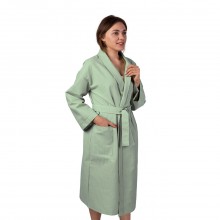 Вафельний халат Luxyart Кімоно L М'ятний (LS-8787)