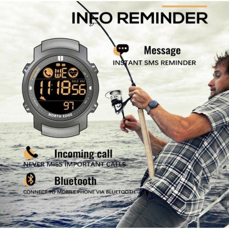 Чоловічий наручний годинник North Edge Laker 5BAR