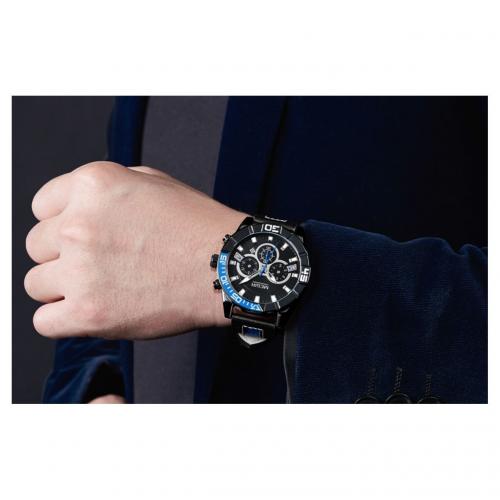 Годинник Megir Blue Black MG2066 (ML2066G-BK-1) Годинник Megir Blue Black MG2066 (ML2066G-BK-1)
