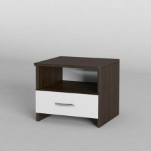Тумба приліжкова Тиса Мебель ТП-100 Венге Білий 38x40x40 см