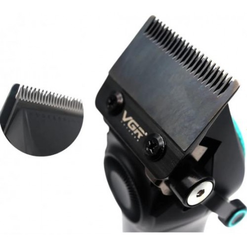 Машинка для стрижки VGR V-001 10 насадок LED Зелений (2390000031) Машинка для стрижки VGR V-001 10 насадок LED Зелений (2390000031)