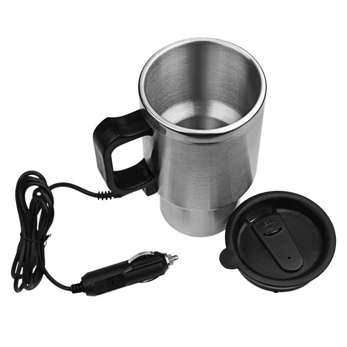 Автомобільна термочашка Electric Mug з підігрівом 400 мл Срібляста (EM535) Автомобільна термочашка Electric Mug з підігрівом 400 мл Срібляста (EM535)