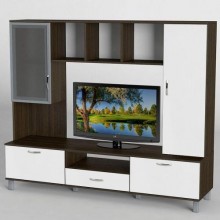 Стінка в вітальню Тиса Мебель Вітальня-39 Венге Білий 1600x450x1800 мм