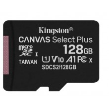 Карта пам'яті MicroSDXC 128GB UHS-I Class 10 Kingston Canvas Select Plus R100MB/s (SDCS2/128GBSP)