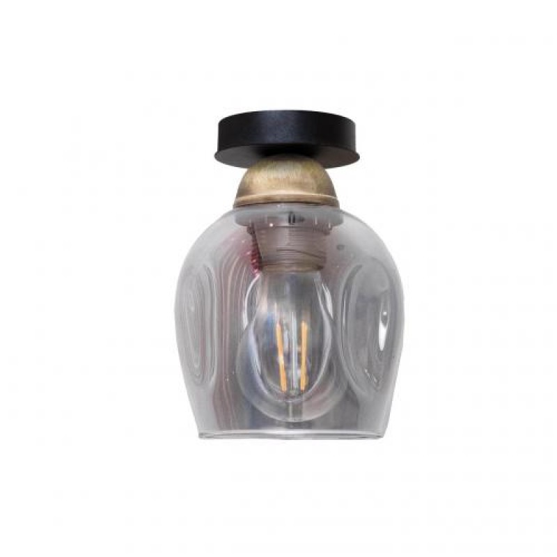 Світильник стельовий MSK Electric Enigma під одну лампу PL 202412 BK Чорно-бронзовий (619297)