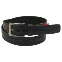 Шкіряний ремінь Skipper 110-130 x 3.5 см Чорний (1036-35)