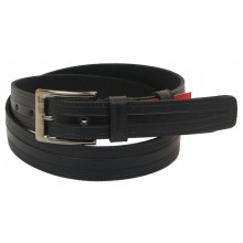 Шкіряний ремінь Skipper 110-130 x 3.5 см Чорний (1036-35)