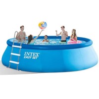 Надувний басейн Intex 26166-1, 457 х 107 см (драбина, тент, підстилка)