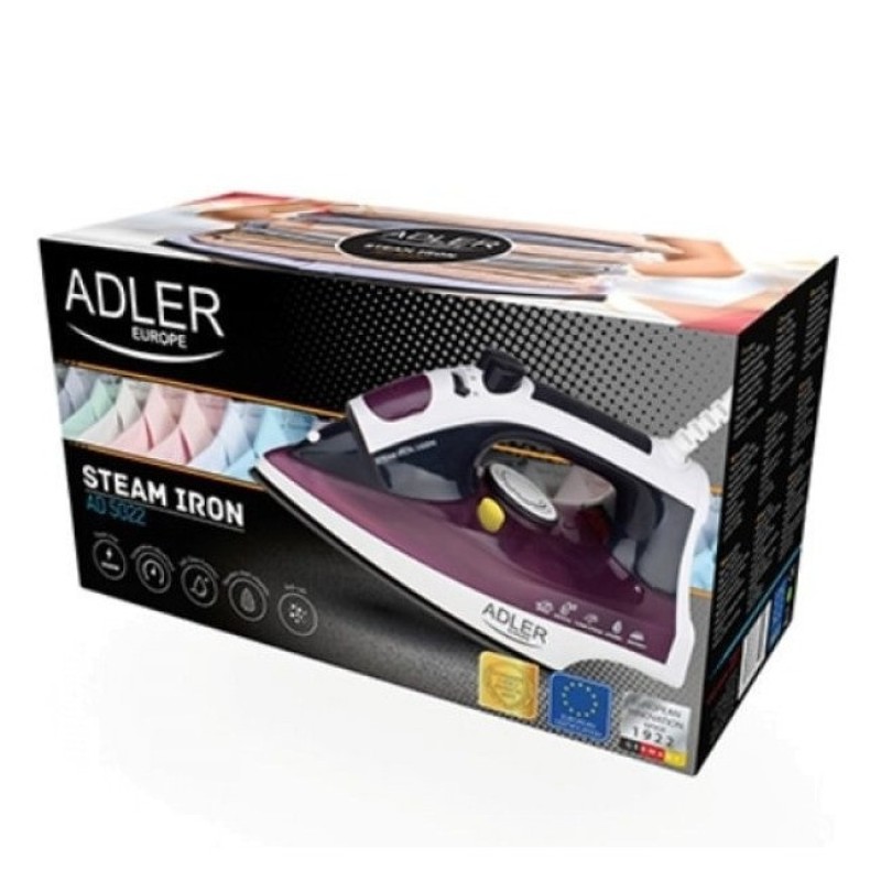 Праска парова з підошвою з нержавіючої сталі Adler AD 5022