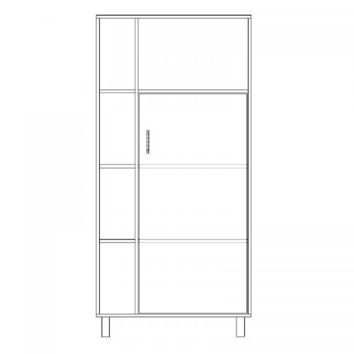 Шафа-Пенал Тиса Мебель ШС-843 Дуб сонома 166x35x80 см Шафа-Пенал Тиса Мебель ШС-843 Дуб сонома 166x35x80 см