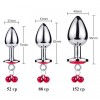 Набір металевих анальних пробок We Love з кристалами та дзвіночками червоний S M L в інтернет супермаркеті PbayMarket!