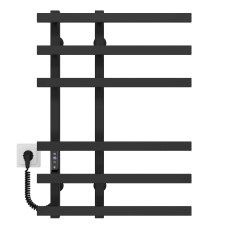 Рушникосушарка електрична Atena П6 150х700 Deffi Чорний JD04 (A.AT.70.15.6.E.B.L.2)