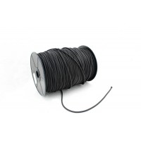 Шнурок-гумка круглий Luxyart 3 мм 500 метрів Чорний (Р3-1)