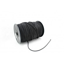 Шнурок-гумка круглий Luxyart 3 мм 500 метрів Чорний (Р3-1)