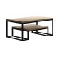 Кавовий журнальний столик у стилі Loft NS-465 530x1200x620 мм Черный