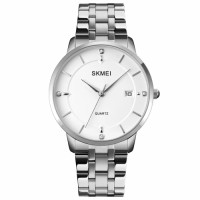 Чоловічий класичний годинник на браслеті Skmei 1801S Сріблястий