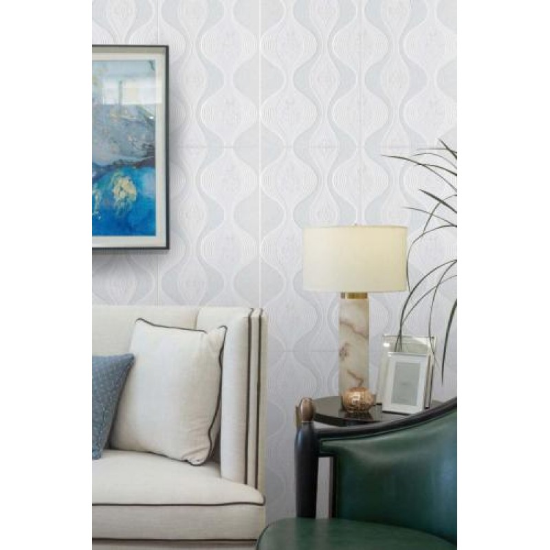 Самоклеюча декоративна 3D панель Loft-Expert дизайн білий 700x700x5 мм