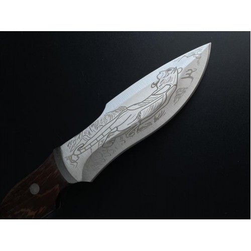 Ніж туристичний Gorillas BBQ 1-2460 24.5 см Коричневий (KN1064) Ніж туристичний Gorillas BBQ 1-2460 24.5 см Коричневий (KN1064)