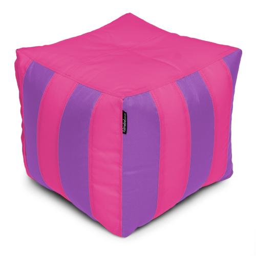 Пуф Кубик Смугастий Оксфорд 40х40 Студія Комфорту Фіолетовий + Рожевий Пуф Кубик Смугастий Оксфорд 40х40 Студія Комфорту Фіолетовий + Рожевий