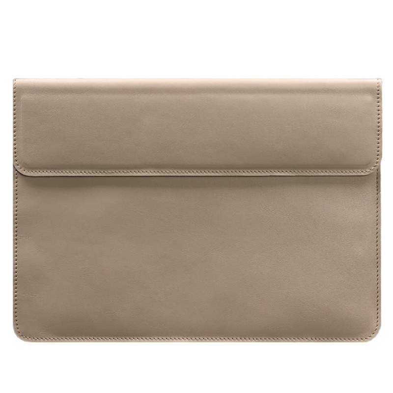 Шкіряний чохол-конверт на магнітах для MacBook 16 дюйм Світло-бежевий BlankNote