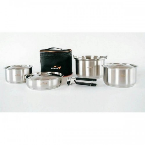 Набір посуду Kovea Stainless Cookware на 5-6 осіб Сірий (1053-KCW-1901) Набір посуду Kovea Stainless Cookware на 5-6 осіб Сірий (1053-KCW-1901)