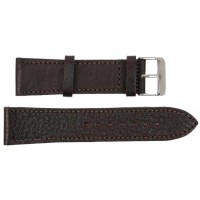 Ремінець для годинника Mykhail Ikhtyar шкіряний 22 мм Темно-коричневий (S509-22S dark brown)