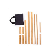 Набір бамбукових паличок для масажу Bodhi Бежево-чорний 12 шт