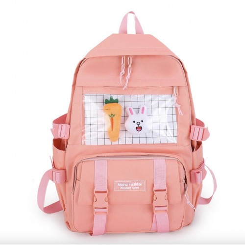 Рюкзак шкільний для дівчинки Hoz Carrot 4 в 1 41х30х14 см Рожевий (SK001644) в інтернет супермаркеті PbayMarket!