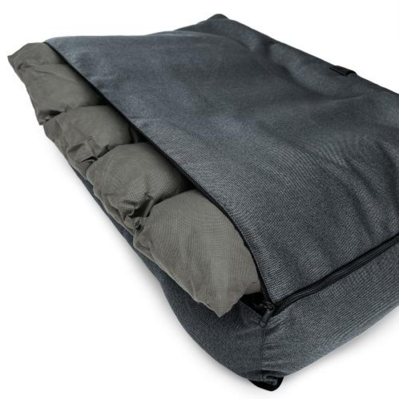 Лежак ліжко для собак всіх порід EGO Bosyak Рогожка XL 105x80 Сірий (спальне місце для великих собак)