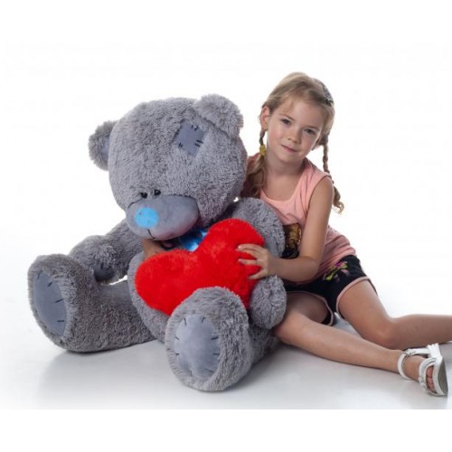 Плюшевий ведмедик з серцем Mister Medved Me to You 100 см Сірий (094) Плюшевий ведмедик з серцем Mister Medved Me to You 100 см Сірий (094)