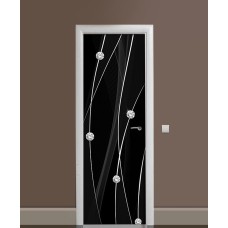 Наклейка на двері Zatarga «Нитки діамантів» 650х2000 мм вінілова 3Д наклейка декор самоклеюча