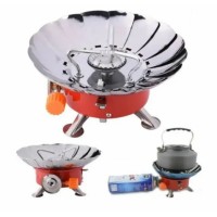 Газова плитка туристична портативна в чохлі VI K-203 з пелюстками від вітру Газова плитка туристична портативна в чохлі VI K-203 з пелюстками від вітру