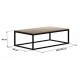 Кавовий журнальний столик у стилі Loft NS-614 430x1200x500 мм Черный