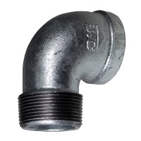 Коліно чавунне оцинковане B.C 90° ВЗ 1 1/2”
