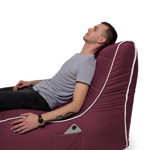 Крісло Мішок Лежак Оксфорд 80х125 Студія Комфорту Бордовий Крісло Мішок Лежак Оксфорд 80х125 Студія Комфорту Бордовий