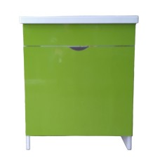 Тумба Mikola-M пластик 2.0 з кошиком під умивальник Como HPL 1111 gloss 50 см