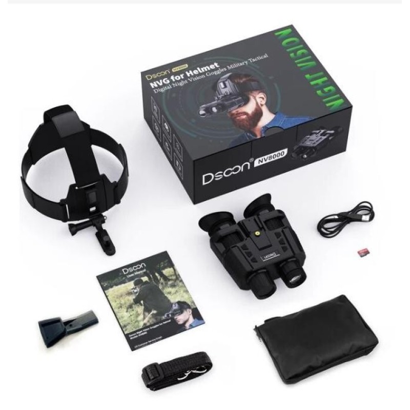 Бінокулярний прилад нічного бачення на голову Dsoon NV8000 до 400м у темряві