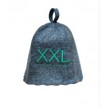Лазнева шапка Luxyart One Size XXL розмір має значення натуральна повсть Сірий (LA-887)
