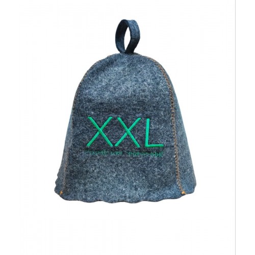 Лазнева шапка Luxyart One Size XXL розмір має значення натуральна повсть Сірий (LA-887)